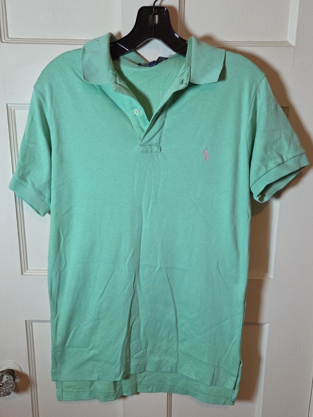 Vintage Polo by Ralph Lauren Men's Tapared Fit Polo In Mint Green Y2K